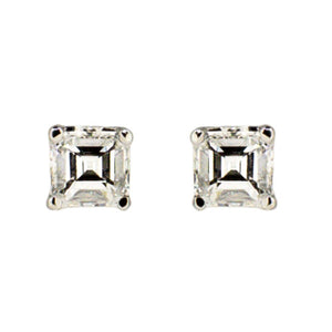 White Gold and Diamond Studs