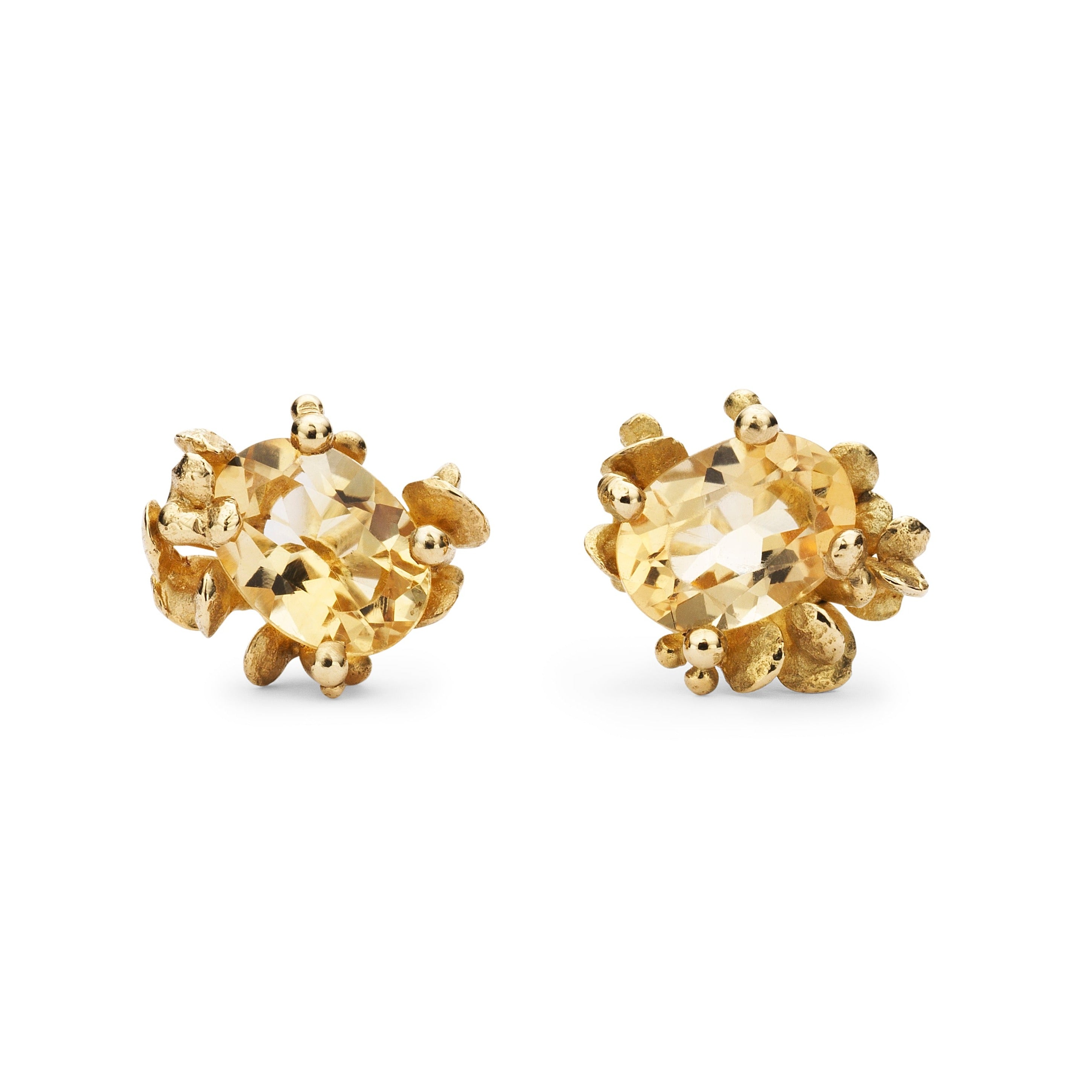 Citrine Encrusted Studs