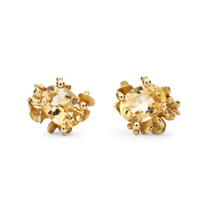 Citrine Encrusted Studs