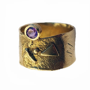 Amethyst and Gold Ring