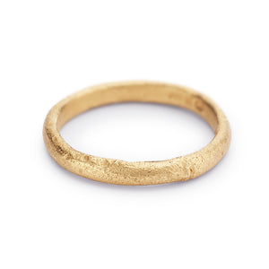 Half Round Textured Wedding Band