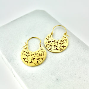 Gypsy Leaf Hoop Earrings