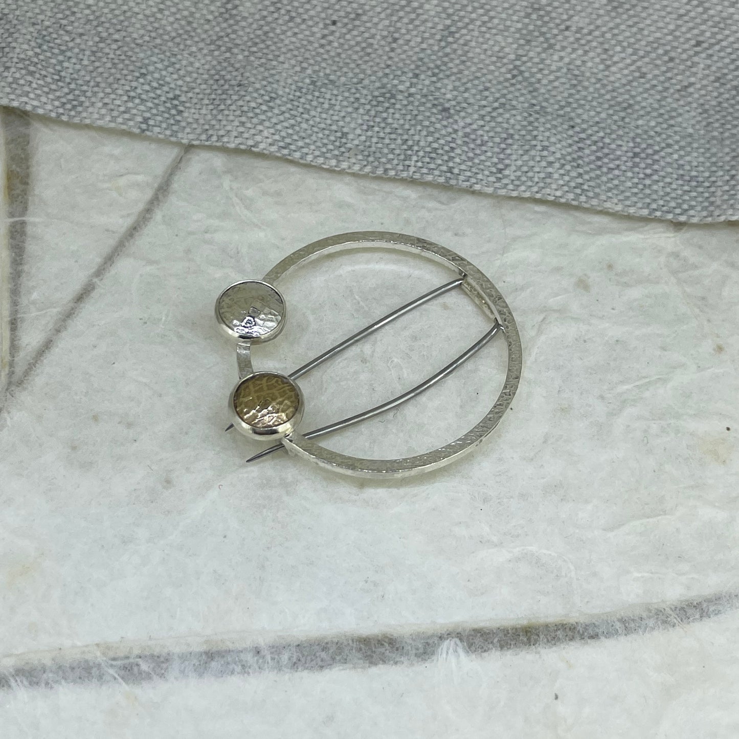 Silver Circles Brooch