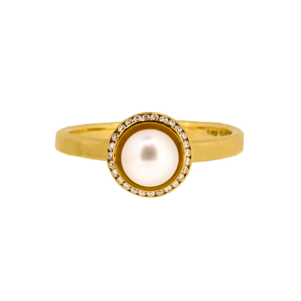 Gold and Pearl Ring