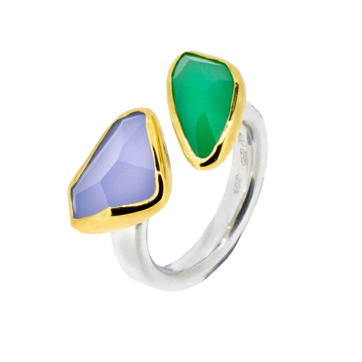 Chalcedony and Chrysophase Ring