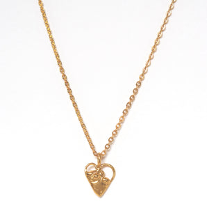 Molten Gold Heart Pendant