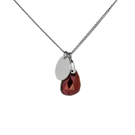 Garnet Birthstone Necklace