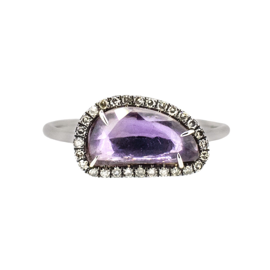 Purple Sapphire 18ct white gold ring