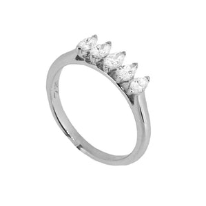 Marquise cut Diamonds 18ct white gold ring