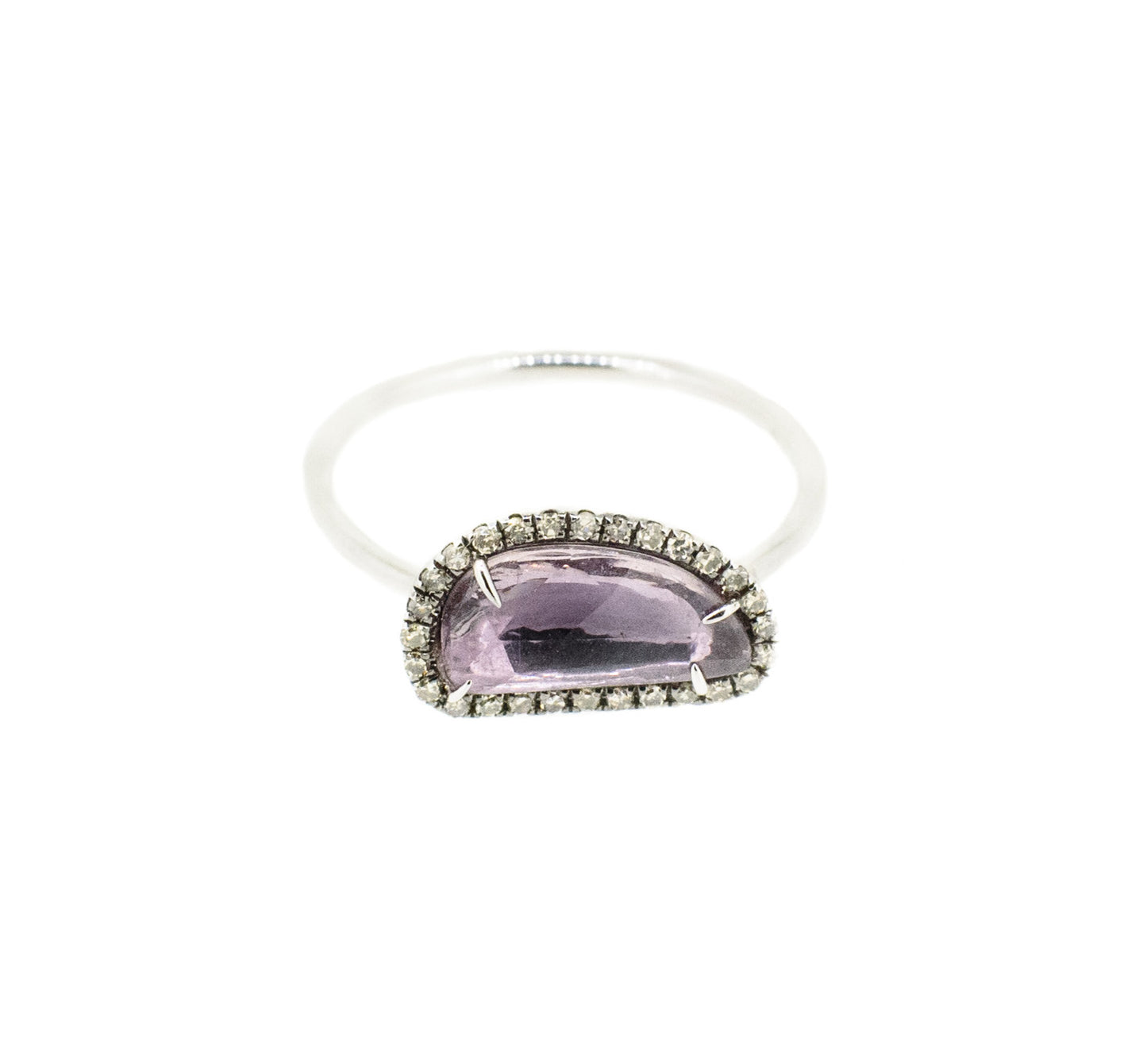 Purple Sapphire 18ct white gold ring