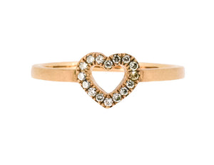 Rose Gold Open Heart Ring
