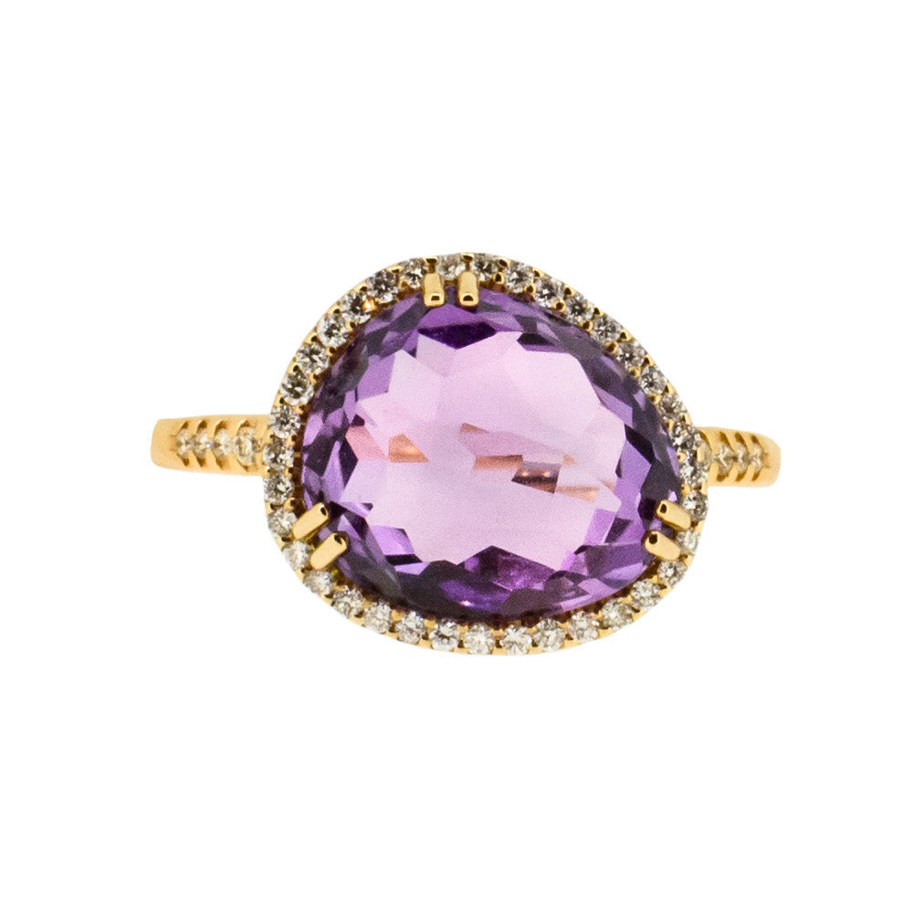 Rose Gold and Amethyst Ring