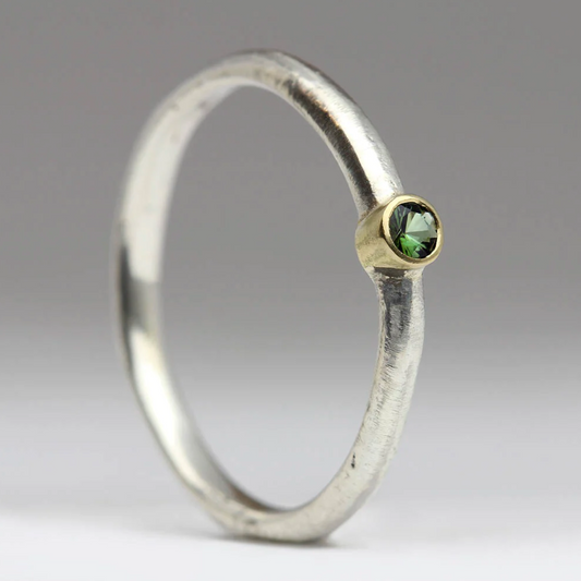 Silver and Tourmaline Ring