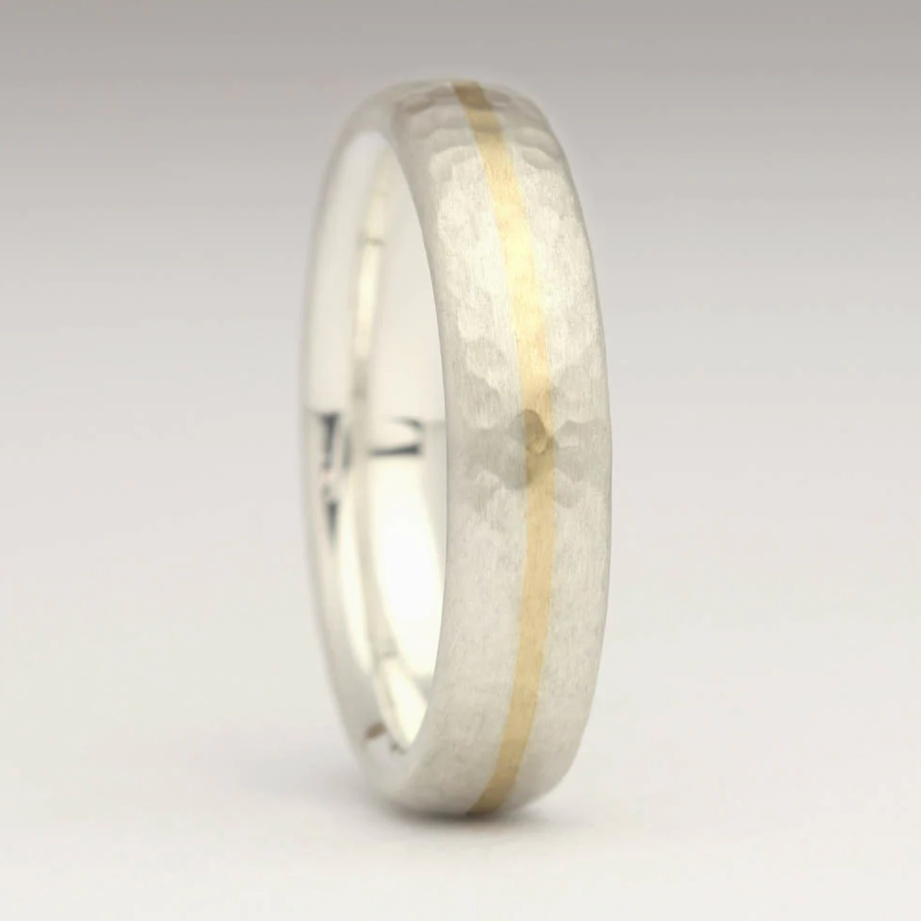 Silver and Gold Inlay Ring