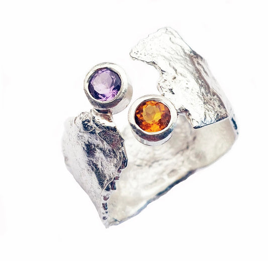 Amethyst and Citrine Ring