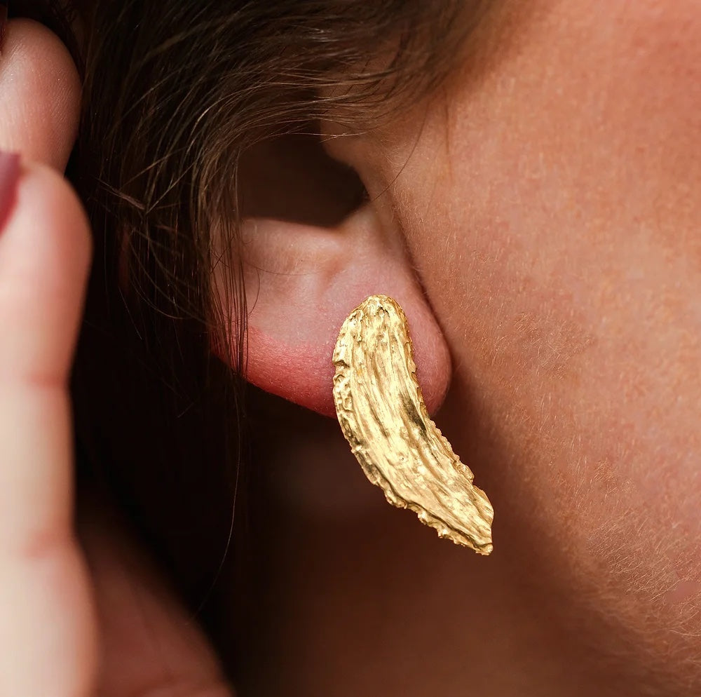 Gold Brushstroke Earrings