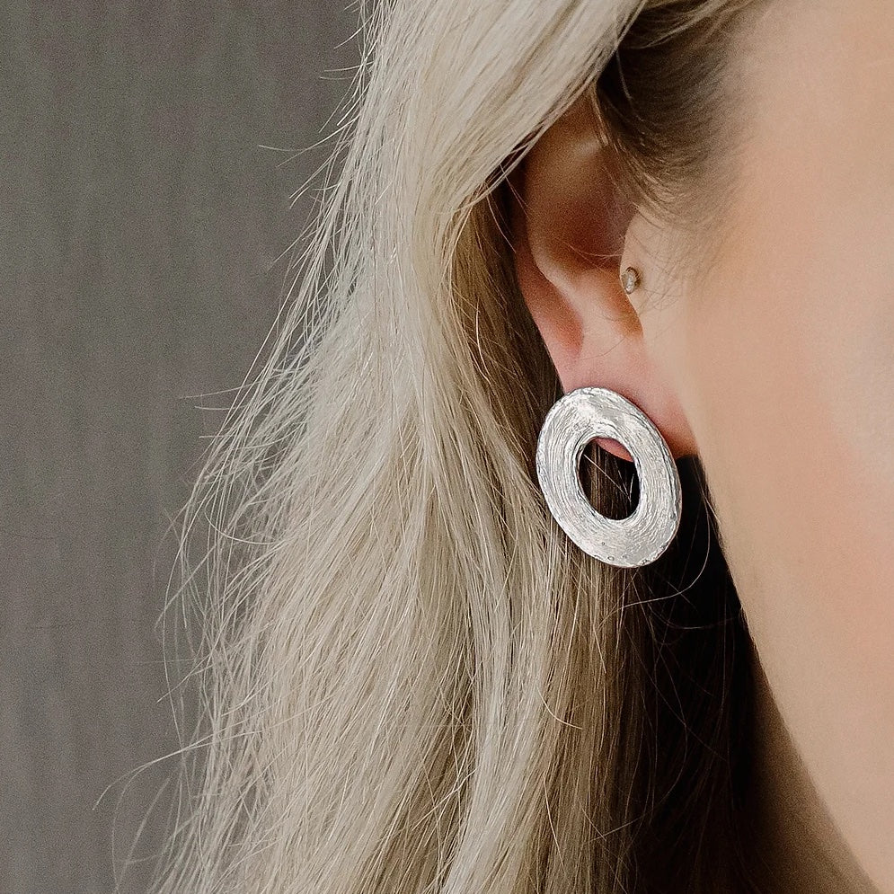 Circle Brushstroke Earrings