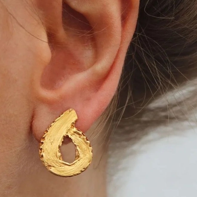 Rounded Brushstroke Earrings