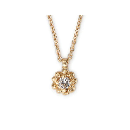 Gold and Diamond Cluster Pendant