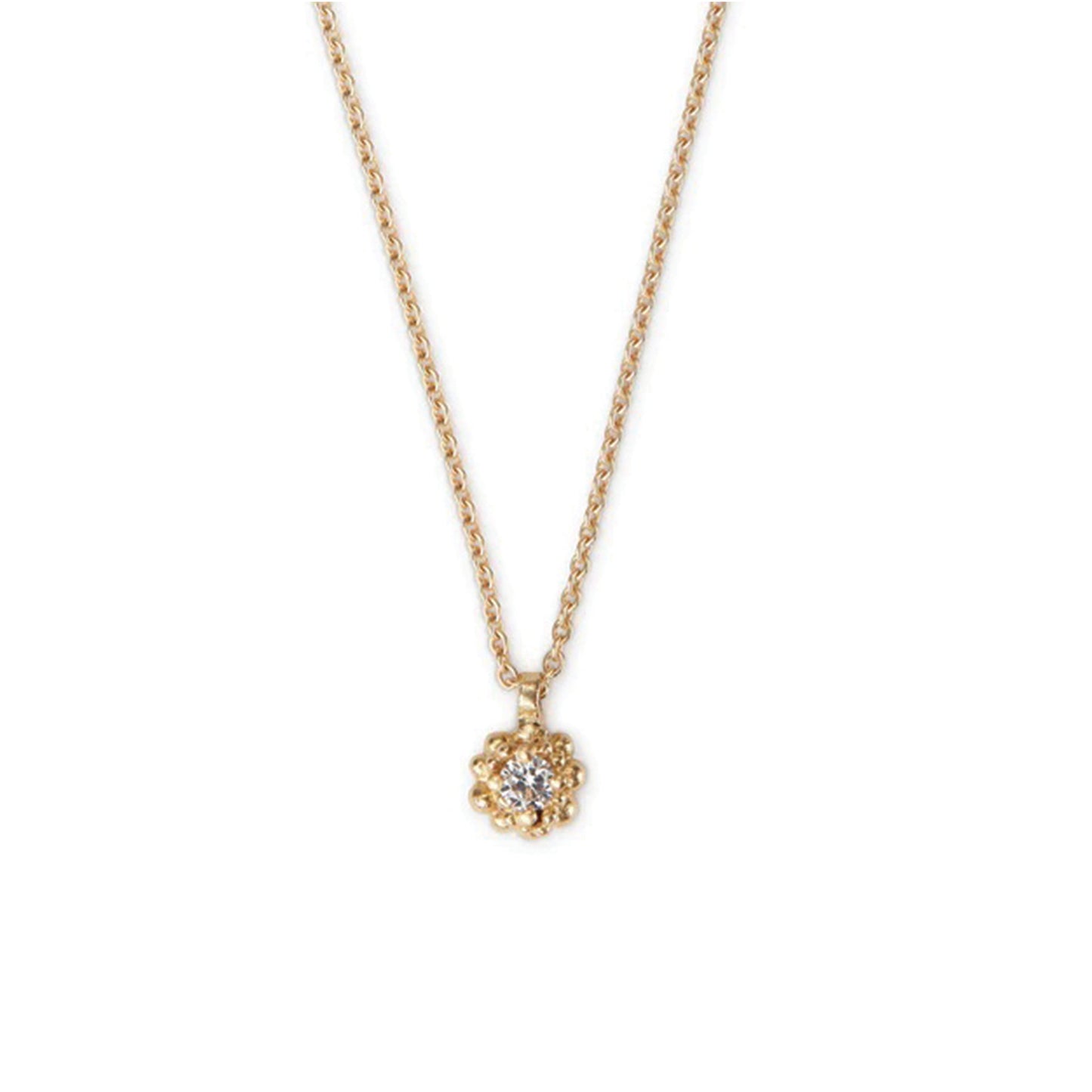 Gold and Diamond Cluster Pendant