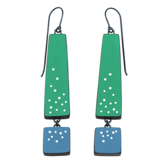 Green and Blue Earrings