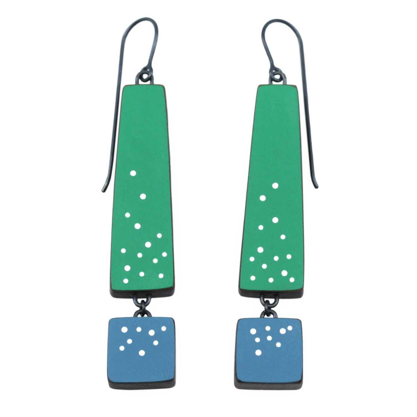 Green and Blue Earrings