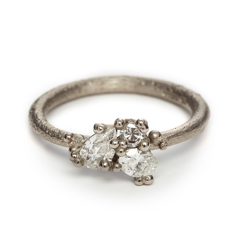 Contrast Cut Diamond Ring