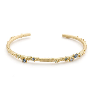 Sapphire and Gold Cuff