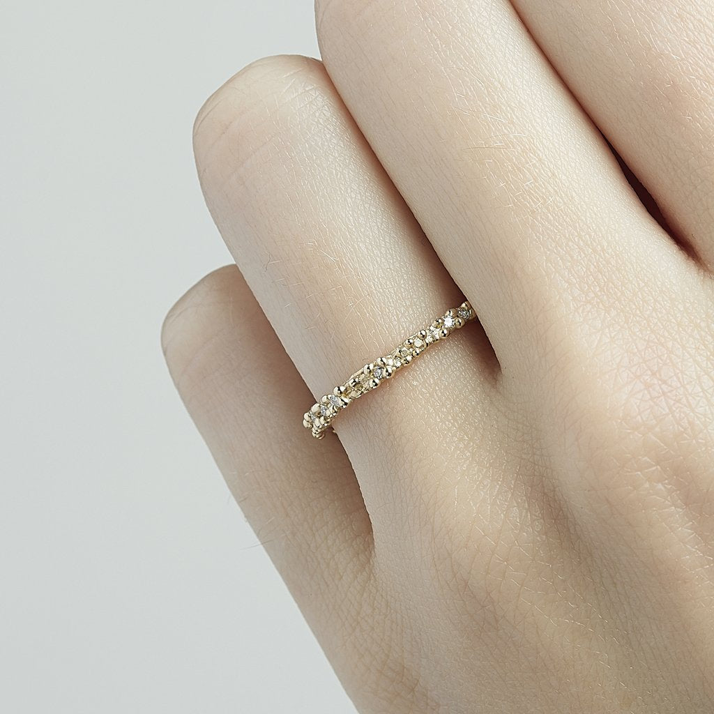 diamond eternity ring worn