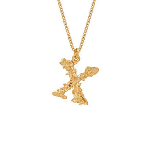 Floral Letter X Pendant