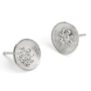 Silver Granulated Earrings