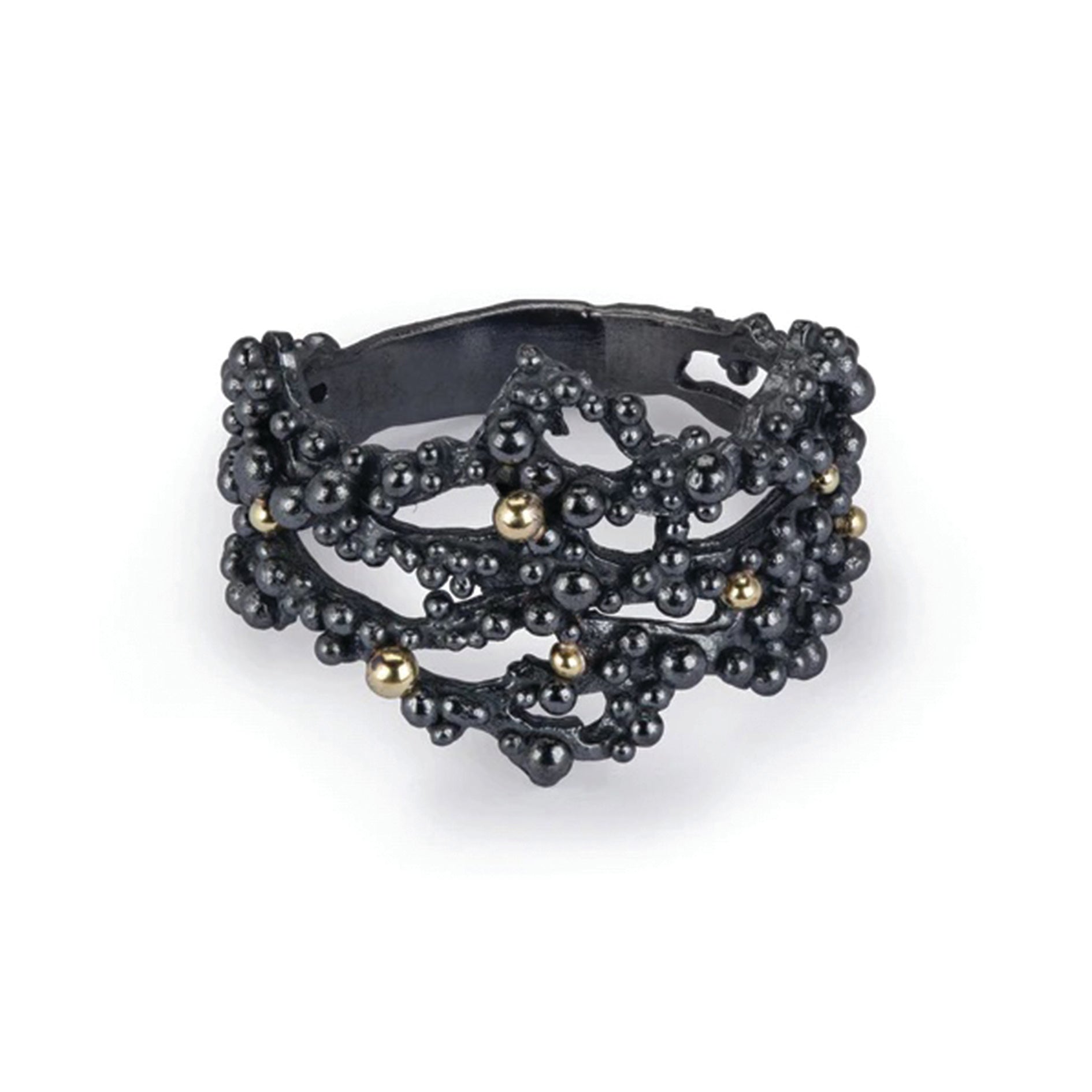 Oxidised Silver Lace Ring