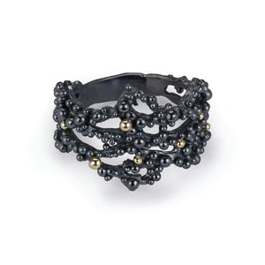 Oxidised Silver Lace Ring