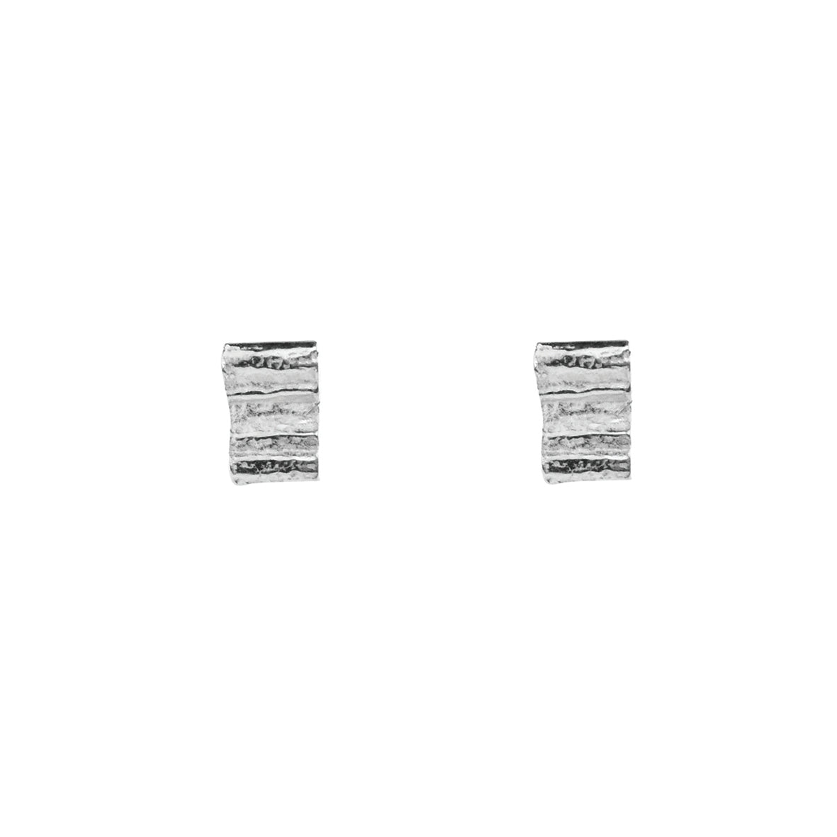 Silver Oak Stud Earrings