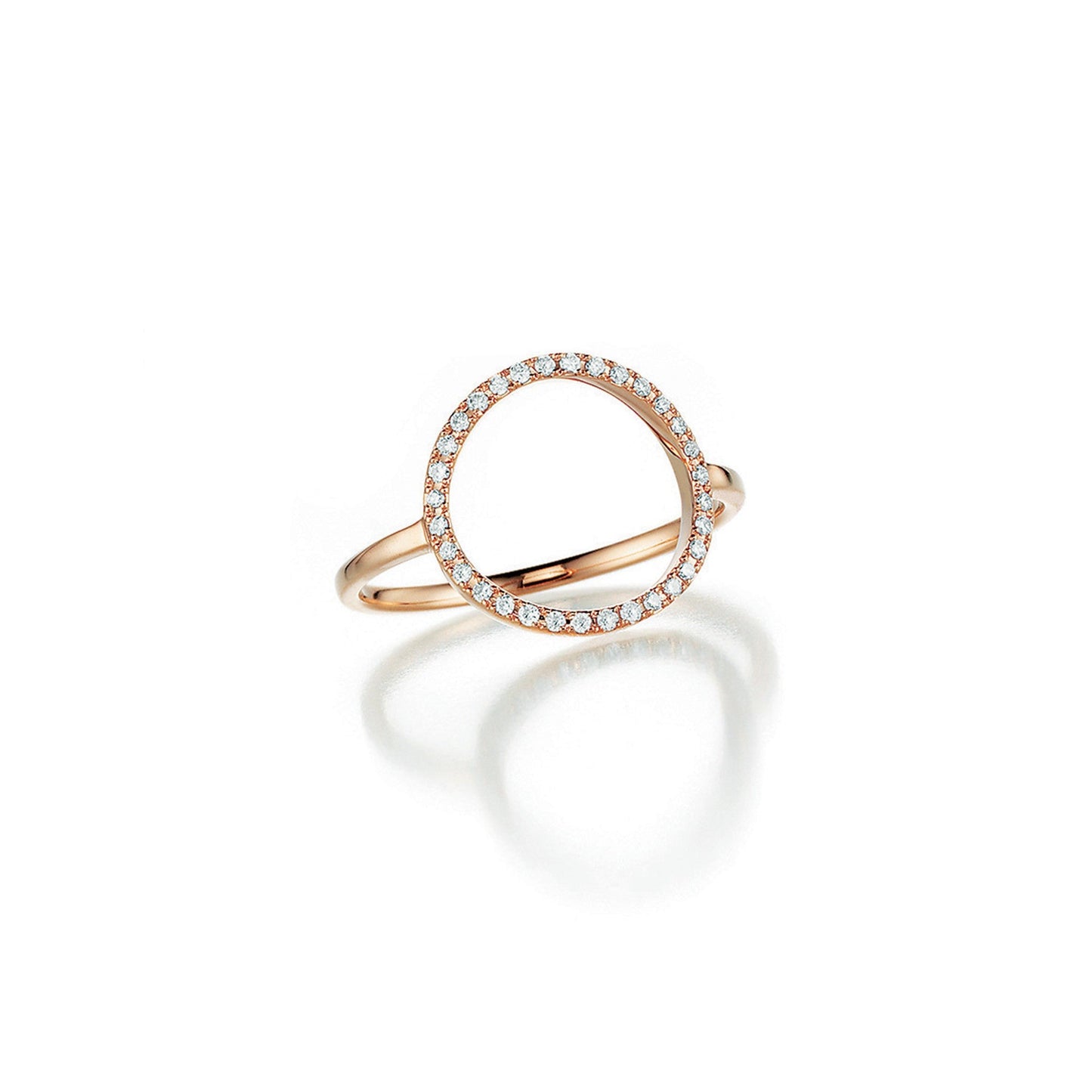 Open Circle Diamond Ring