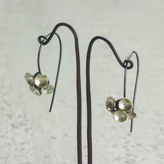 Silver Cluster Earrings