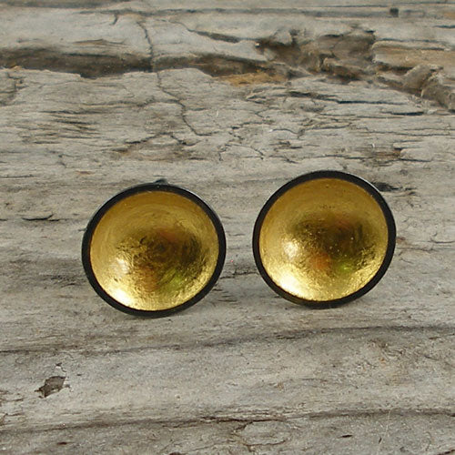 Medium Gold Leaf Studs