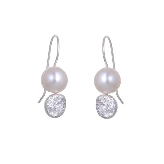 silver pearl earrings