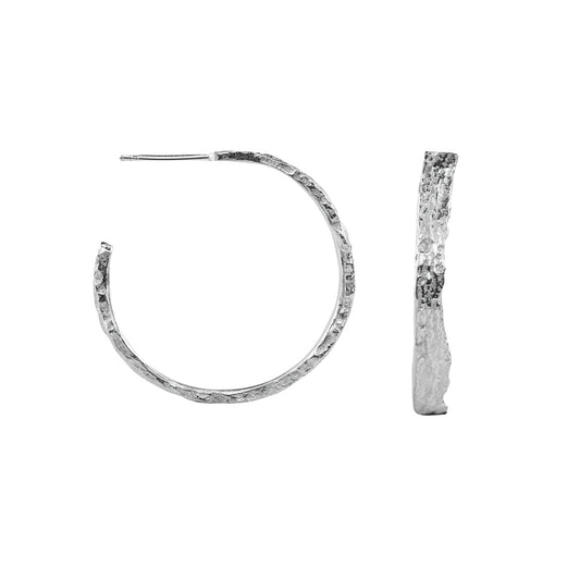 silver hoop earrings