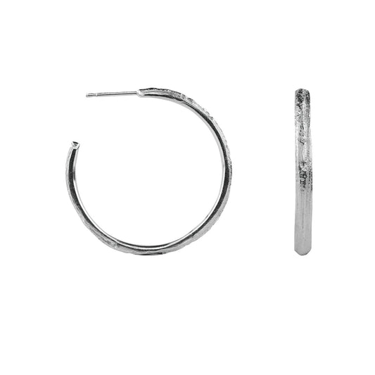 skinny oak hoop earirngs
