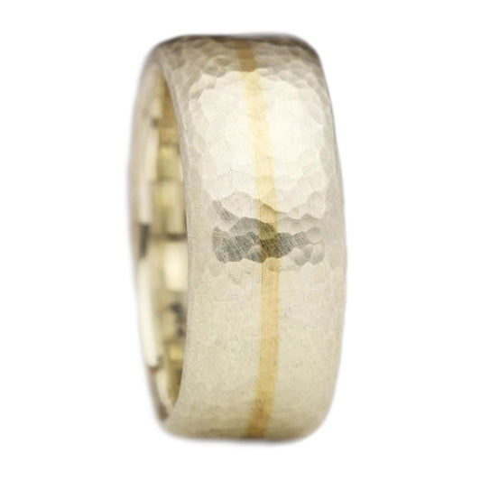 wide silver wedding ring