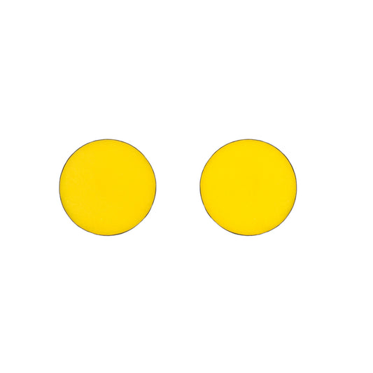 yellow resin earrings